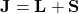 \[\textrm{\textbf{J}} = \textrm{\textbf{L}} + \textrm{\textbf{S}}\]