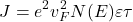 \[J=e^2v_F^2N(E)\varepsilon\tau\]