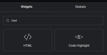 HTML widget