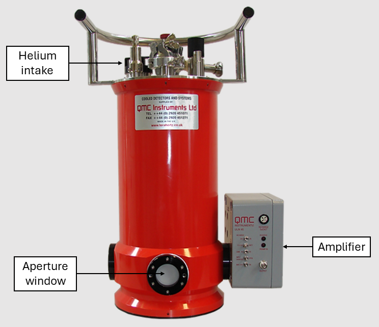 A typical bolometer. This particular one is made by QMC Instruments Ltd.